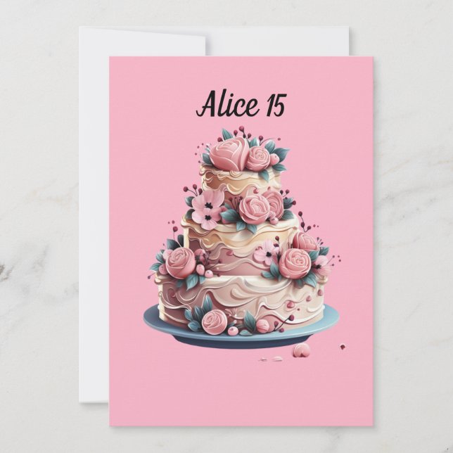 Invitación Quinceañera: Mi Momento de Brillar (Anverso)