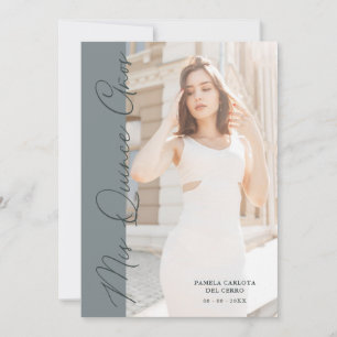 Invitación Quinceañera Minimalist Photo Funny Typography