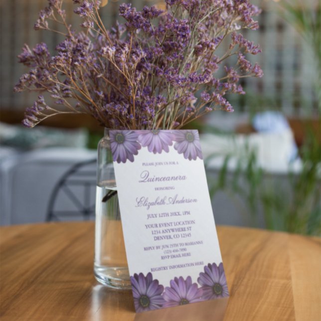 Invitación Quinceanera morada (Subido por el creador)