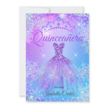 Quinceañera Morado Rosa Azul Invierno País de las 
