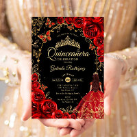 Quinceanera Oro Rojo Negro