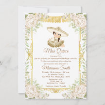 Quinceañera Oro Rosas Blancas Fiesta Mis Quince 