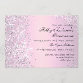 Invitación Quinceañera País de las Maravillas de Invierno Cop
