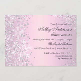 Invitación Quinceañera País de las Maravillas de Invierno Cop