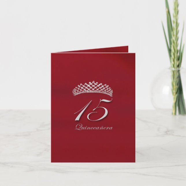 Invitación Quinceañera para el décimo quinto cumpleaños (Anverso)
