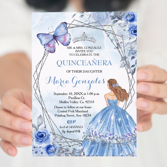 Invitación Quinceanera Pastel Flores 16º cumpleaños (Subido por el creador)
