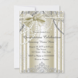 Invitación Quinceañera Perla de Marfil