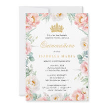 Invitación Quinceañera Pink para Editar en español