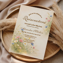 Quinceañera Pradera Dorada de Flores Silvestres