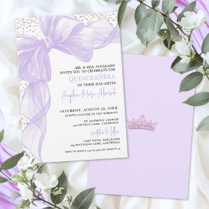 Invitación Quinceañera Púrpura