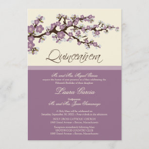 Invitación Quinceanera (púrpura)