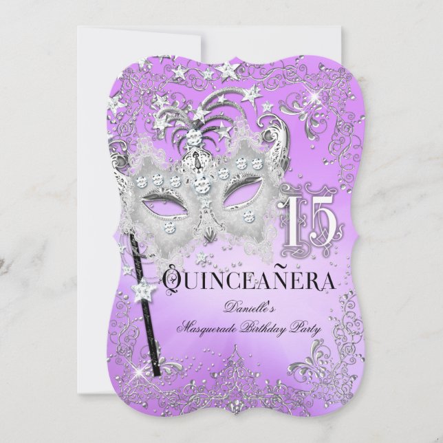 Invitación Quinceanera Quinceanera (Anverso)