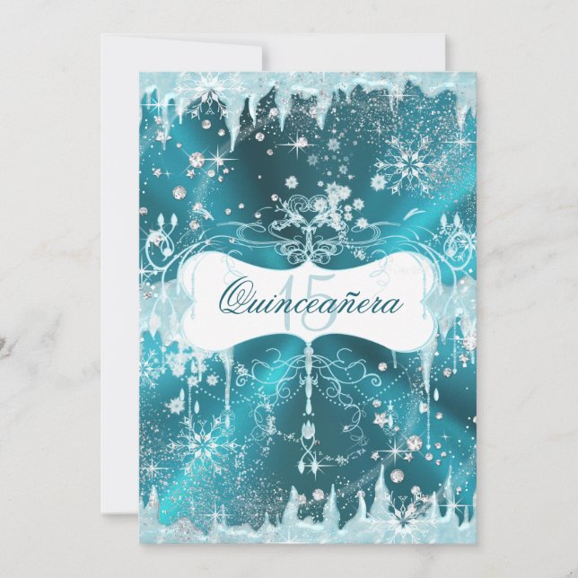 Invitación Quinceanera Quonderland (Anverso)