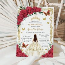 Quinceañera Red Roses Floral Vestido de Marfil Pri