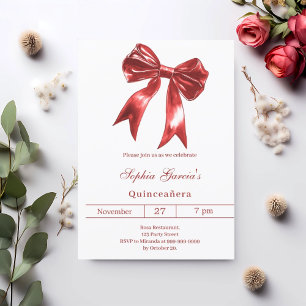 Invitación Quinceanera roja