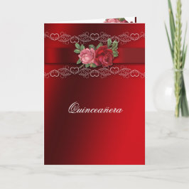 Invitación Quinceanera Rojas Rojas Rojas Estatinas Rojas