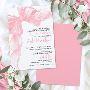 Invitación Quinceañera Rosa Claro