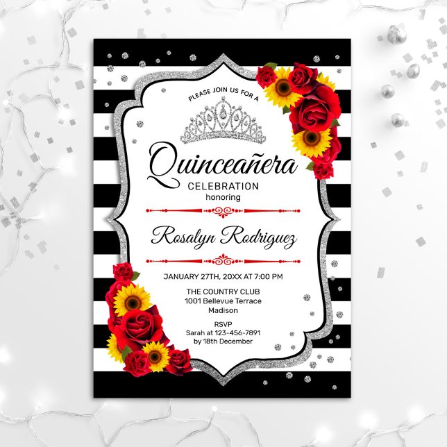 Invitación Quinceanera - Rosas de girasoles (Subido por el creador)