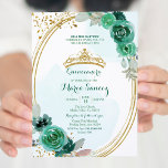 Invitación Quinceanera, Rosas verdes de la Esmeralda y el Caz<br><div class="desc">Rosas verdes de Esmeralda y Cazador Invitación Quinceanera Mis Quince Anos,  15º cumpleaños, </div>