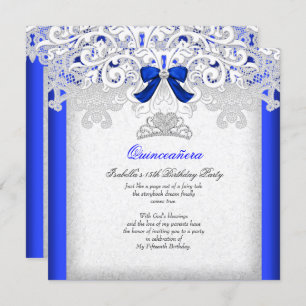 Invitación Quinceanera Royal Blue 15 cumpleaños 2