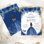 Invitación Quinceañera Royal Floral Princess Birthday<br><div class="desc">Personalice esta encantadora invitación de quinceañera con su propia redacción fácil y rápidamente,  simplemente pulse el botón personalizar it para reorganizar y formatear el estilo y la ubicación del texto. ¡Artículos coincidentes disponibles en la tienda! c) El estudio Happy Cat Studio</div>