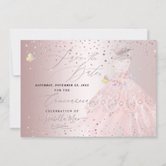 Invitación Quinceanera salva la fecha de los dulces guisos de