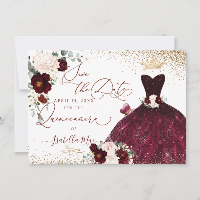 Invitación Quinceanera salva la fiesta verde Purpurina de Fau (Anverso)