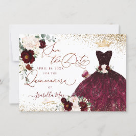 Invitación Quinceanera salva la fiesta verde Purpurina de Fau
