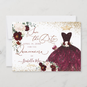 Invitación Quinceanera salva la fiesta verde Purpurina de Fau