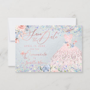 Invitación Quinceanera Salve la fecha en que se vio al Purpur