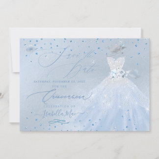 Invitación Quinceanera Salven la plata azul