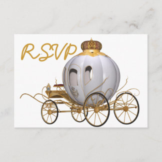 Invitación Quinceanera Tale Princess oro y blanco