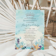 Quinceañera Under Sea Beach concha corales