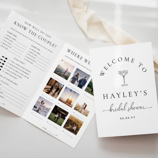 Invitación Quinn Script Bridal Shower Game Booklet (Subido por el creador)