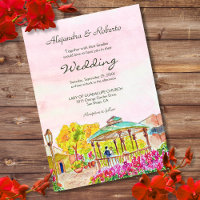 Quiosco de Acuarela con Florales Boda en el Viejo