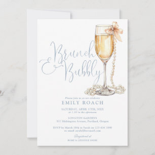 Invitación Quirador De Novias Azul Polvoriento Y Bólido Códig