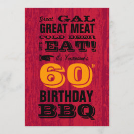 Invitación Quirería de cumpleaños número 60