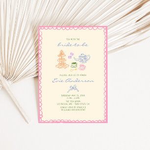 Invitación Quirky Colorful Bridal Tea Fiesta