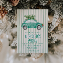 Invitación Quirky Green Hand Drake Navidades Fiesta de árbol 