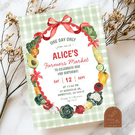 Invitación Quirky Ilustracion Agricultores Cumpleaños en el M