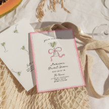 Quirky Martini con mano y ducha de novia dibujada