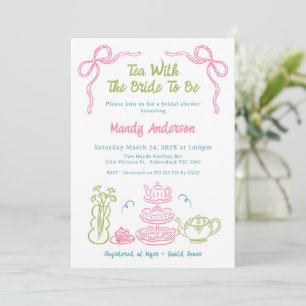 Invitación Quirky Multicolored Tea Bridal Shower