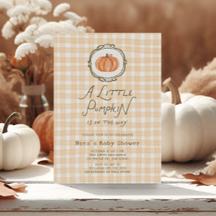 Invitación Quirky Pequeño Calabaza Baby Shower