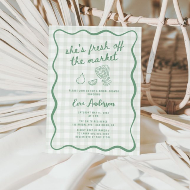 Invitación Quirky Sage Green Fuera De La Ducha De Novias Del  (Subido por el creador)