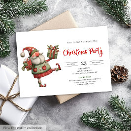 Invitación Quirky Santa Watercolor Kids Celebration Party