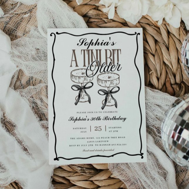 Invitación Quirky Tini bit mayor Espresso Martini cumpleaños (Subido por el creador)