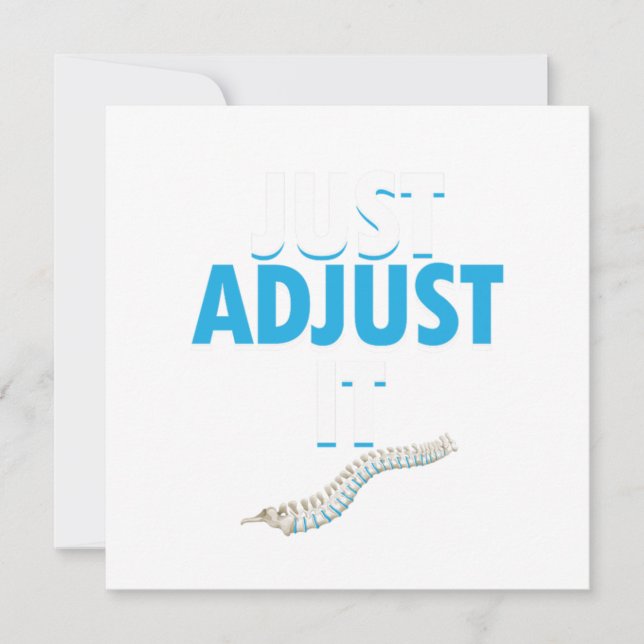 Invitación Quiropractico Divertido Solo Ajustalo Doctor de Co (Anverso)