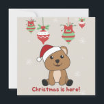 Invitación Quokka Christmas Snow Winter Animals Quokkas Invit<br><div class="desc">The Quokka for Christmas as a greeting card. Funny animals with gifts and snow for the holidays. Also funny for christmas in July. Quokkas are cute animals and perfect for Christmas.</div>