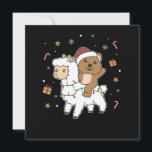 Invitación Quokka Llama Christmas Snow Winter Animals<br><div class="desc">The quokka rides the llama for Christmas. Funny animals with gifts and snow for the holidays. Also funny for christmas in July. Quokkas are cute animals and perfect for Christmas.</div>