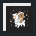 Invitación Quokka Llama Christmas Snow Winter Animals<br><div class="desc">The quokka rides the llama for Christmas. Funny animals with gifts and snow for the holidays. Also funny for christmas in July. Quokkas are cute animals and perfect for Christmas.</div>